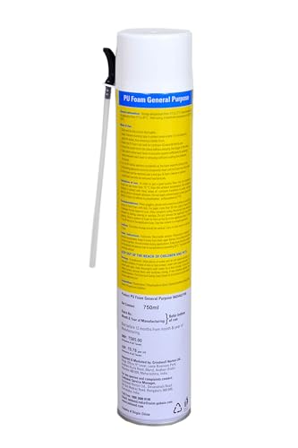 Image of Haxo TekBond Multipurpose Expandable PU Foam Insulation Sealant Spray for Window, Tile, Door & AC Gap Filler Foam- 750 ML /900 GM (Pack of 1)