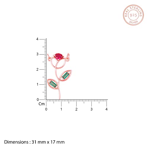 Image of GIVA 925 Silver 18k Gold Plated Rose Gold Zircon Necklace | Gifts for Women & Girls