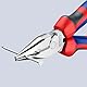 KNIPEX Spitz-Kombizange mit Comfort-Griffen verchromt 145 mm, 08 25 145