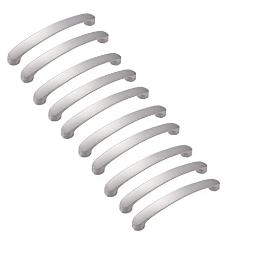 JNRFTY 10 Stück Möbelgriffe Aluminium Schrankgriffe Silber,Griffe für Küchenschränke Möbelgriffe mit Schrauben 96mm lochabstand Cover