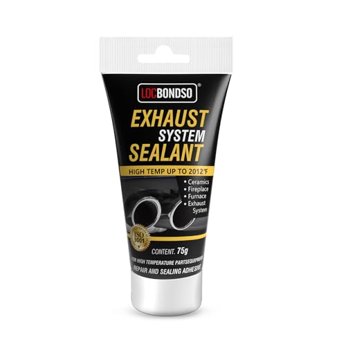 LOCBONDSO High Temp Muffler and Tailpipe Sealer - Exhaust System Sealant - 2.6 oz. Muffler Repair Kit for Auto Exhaust, Mufflers, Tailpipes