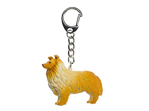 Miniblings Collie Langhaarcollie Schlüsselanhänger Hund - Handmade Modeschmuck I I Anhänger Schlüsselring Schlüsselband Keyring