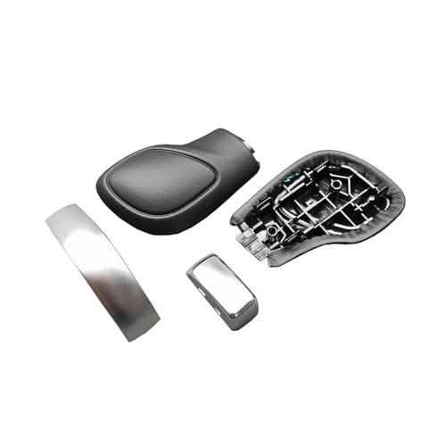 Somivo Chrome Matte with Leather Shift Knob Gear Side Cover for VW Golf 6 7 R GTI Passat B7 B8 CC R20 Jetta MK6 GLI