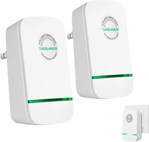 New Universal Energy-Saving Box Reduce Electricity Bills Plug-and-Play Power Factor Corrector for Home and Office Use (2Pcs)