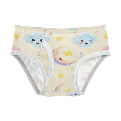 ODAWA Cute Pastel Clouds Cotton Toddler Underwear, Tag-Free Comfort Toddler Boy Underwear 2T