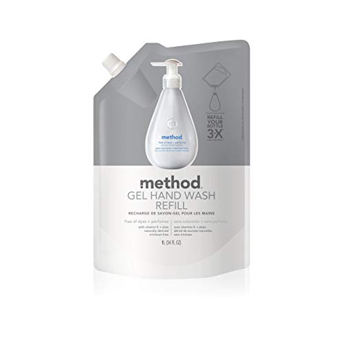 MethodGelHandWashRefillPouchFreeOfDyes+Perfumes34Fl.Oz(PackOf1)