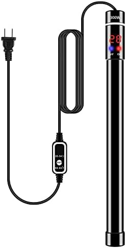 FTSTC Aquarium Heater,Titanium Alloy 50W/100W/300W/500W Submersible Fish Tank Heater, Over-Temperature Protection,Automatic Power-Off When Leaving Water for Saltwater and Freshwater