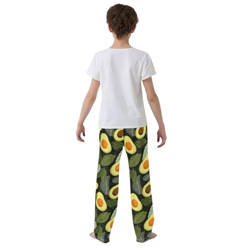 Funny Avocado Fruit Long Pajama Pants Elastic Waist PJ Bottoms with Pockets S A1122564
