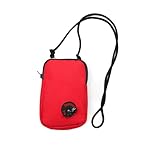 Pawlook Hands-Free Dog Walking Pouch – Waterproof Crossbody with Phone & Treat Storage – Poop Bag Dispenser, Matches Pawlook Backpack & Raincoat – Compact Dog Walking Phone Bag (Red)