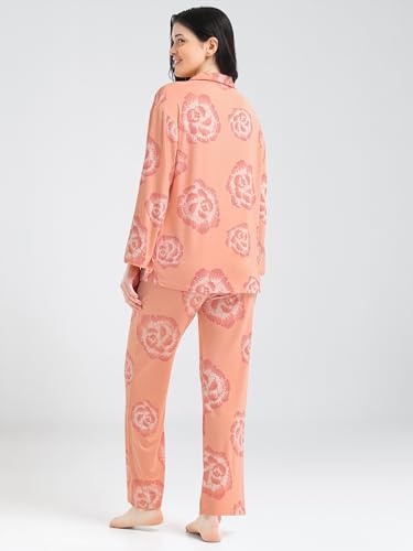 Image of Night Suit for Womens Floral Printed Modal Night Dress of Shirt and Pajama Set 9365