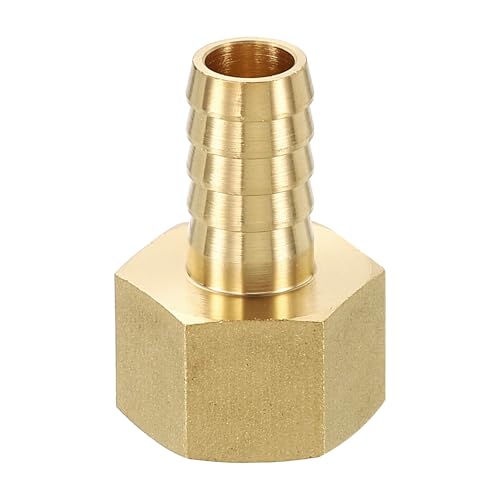 METALLIXITY Brass Hose Barb to NPT Female Adapter - 1/2" x 1/2"