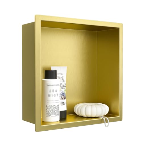Shower Niche Single Shelf Shower Niche Bathroom Shower Organizer 304 Stainless Steel Shower Caddy Modern in Wall Shower
