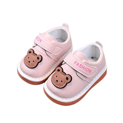 Baby Boy Girl First Walking Shoes Cute Bear Non-Slip Soft Sole Squeaky Shoes for Spring Fall - Main Image