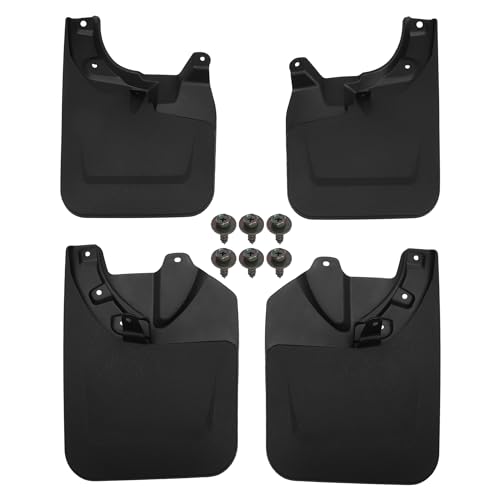 Image of Motoforti Car Mud Flaps, Splash Guards, for Toyota Tacoma 2023, Plastic, with Screw, Black, 1 Set