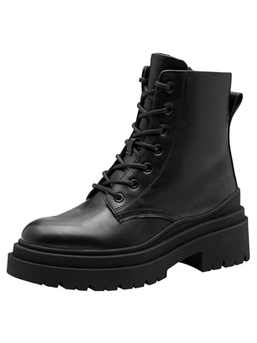 Tamaris Femme Damen Lace Boot Flat 1-25229-45 Bottine, Noir Mat, 41 EU