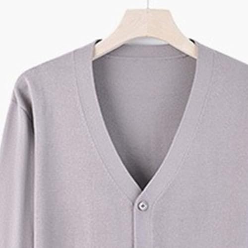 Men's Cardigan Sweater V-Neck Button Knitted Sweaters Casual Slim Fit Long Sleeve Cable Knit Cardigans4