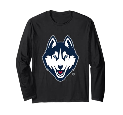 Elite Authentics Connecticut Huskies Icon Long Sleeve T-Shirt - Black, XX-Large, Unisex-Adult