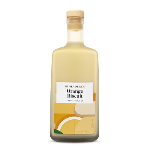 Schladerer ORANGE BISCUIT Sahne-Liqueur - cremiger Sahne Likör mit intensivem Orangen-Geschmack -...
