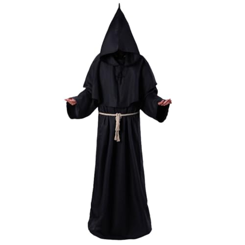 Ropa de sacerdote monje renacentista con caída elegante para disfraz de cosplay medieval textil