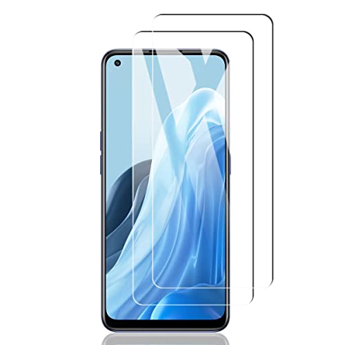 Yiunssy Protector de Pantalla para Oppo Find X5 Lite [2 Piezas], Antihuellas/Antiarañazos/9H Dureza,HD Cristal Templado