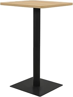vidaXL Tavolo da Bistrot Tavolino Pub Bar Arredo Arredamento Mobili Tavolinetto Stand Tavola Mensa Colore Rovere 78,5x78,5x107cm Truciolato e Acciaio