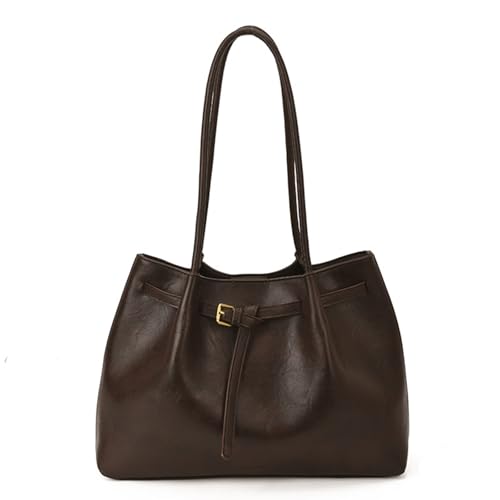 Sac à bandoulière en PU cuir grand format pour le shopping et voyage