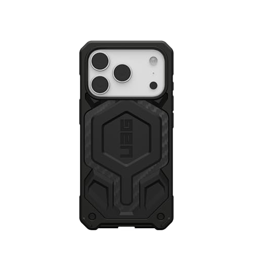 Image of Urban Armor Gear UAG Monarch Pro Magnetic Compatible with Exclusive Cap, Rugged Heavy Duty Shockproof Anti-Slip Military Grade Protective Case /Cover Designed for iPhone 17 Pro (2025) - Carbon Fiber