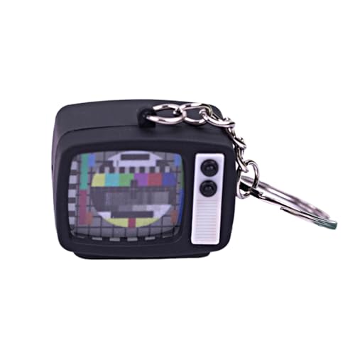 Llavero retro de TV, adorno punk con sonido y luz, colgante decorativo para coleccionistas, niños, adolescentes, adultos, turistas, viajeros, cumpleaños, Navidad, fiesta temática, maletas, carteras