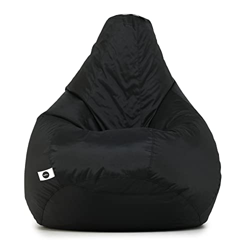 Image of Amazon Brand - Umi. Classic All Weather /Outdoor Bean Bag Cover (Without Beans) Black, Size- XXXL