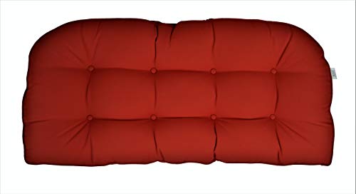RSH DECOR: Tufted Wicker Loveseat Cushion | 44