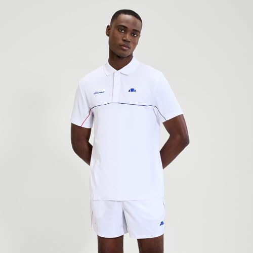 100% Poliestere Ellesse Harbour Polo Uomini Polo Bianco XL