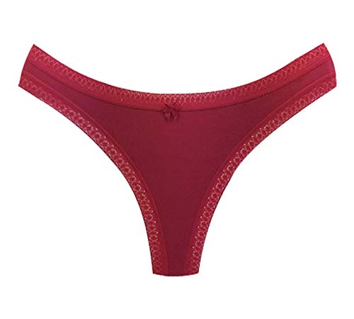 Kit 12 Calcinhas Fio Dental Algodão Rendinha Lisa (G)