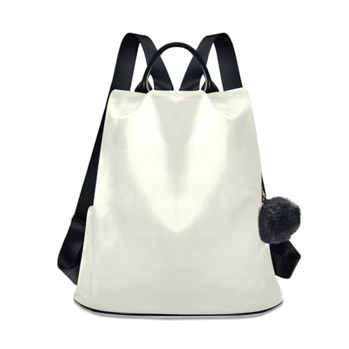 Sac à dos quotidien pour femme active, grand volume imprimé couleur ivoire