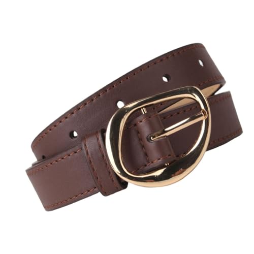 Retro Golden Buckle Girdle Belt Simple Elegant Waist Belt for Wrap Dress Exquisite Waistband for Women