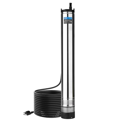 VITIOR 1.5HP Automatic Deep Well Pump, 2200GPH Submersible Well Pump
