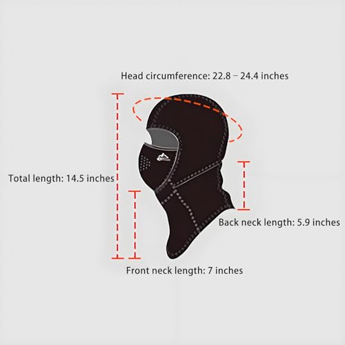 LKMUPNR Thermal Balaclava, Magnetic Ski Mask, Insulated Ski Masks for Men,Extreme Cold Face Cover, Snowboard Face Mask, Gifts for Skiers