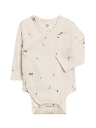 Image of Colored Organics Baby Organic Cotton Kimono Bodysuit - Long Sleeve Infant Side Snap One Piece - Boys and Girls Clothing