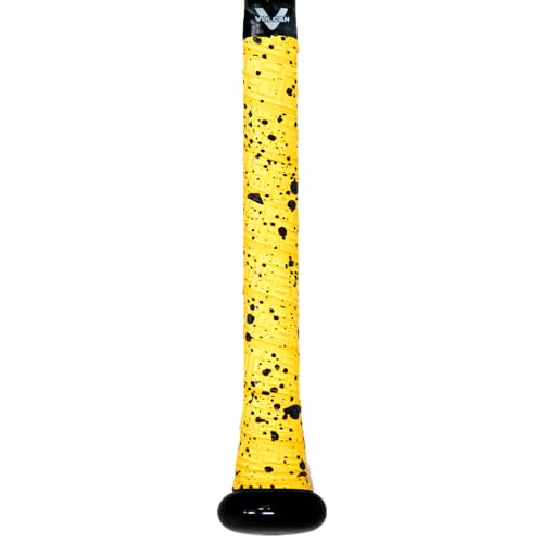 image for Vulcan | 1.75mm Bat Grip | Baseball/Softball | Yellow Splatter, 1.75mm