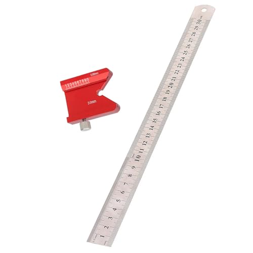 Herramienta de diseño para carpintería, regla de metal 300 mm miniatura 4