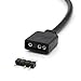 Jstincal (3-Pack) ARGB Extension Cable, 5V 3-Pin Addressable RGB Cable, 1-to-1 Female to Female for Extending Computer PC Fans/LED Lights, 30cm / 11.8in