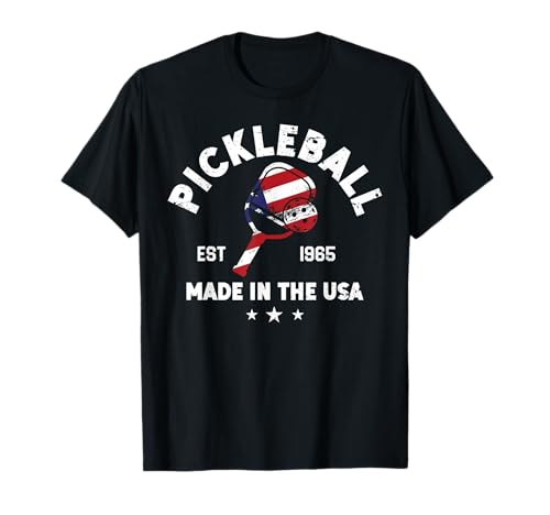 Maglietta Pickleball Patriotic American Flag Est 1965 Maglietta