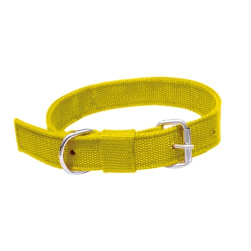 Image of Dog Neck Belt Collar, Comfortable, Adjustable Size for 14-23 Kg Pet (Yellow, Medium)