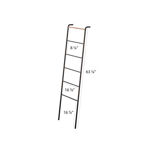 YAMAZAKI home Leaning Ladder Rack, Black