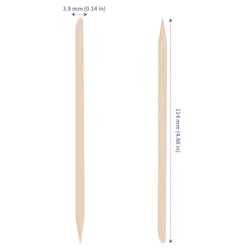 Bâtons à ongles double tête en bois pour repousse-cuticules - 2