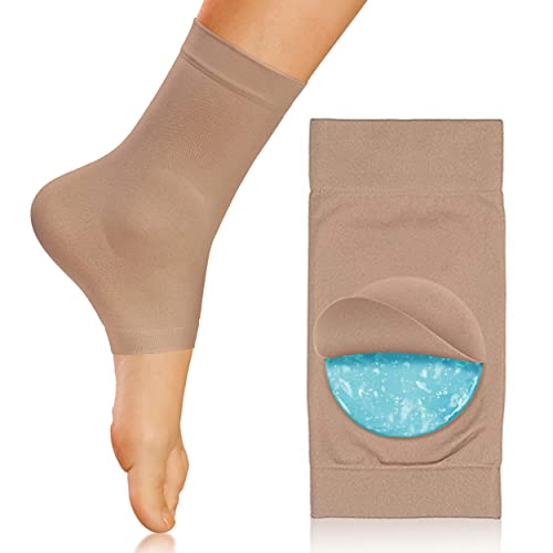 Medipaq Gel Ankle Support Socks for Women & Men - Single Support of Ankle Support for Women & Men - Foot and Ankle Support for Ligament Damage - Plantar Fasciitis Socks & Achilles Tendon Support