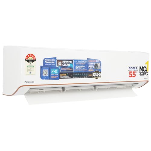 Image of Panasonic EU 7 in 1 Convertible 2 Ton 5 Star Inverter Split AC with Anti Dust FIlter (2025 Model, Shield Blue Plus Coating,55Tested,High CFM&Eco tough Outdoor Crystal Clean Technology CS /CU-EU24BKY5)