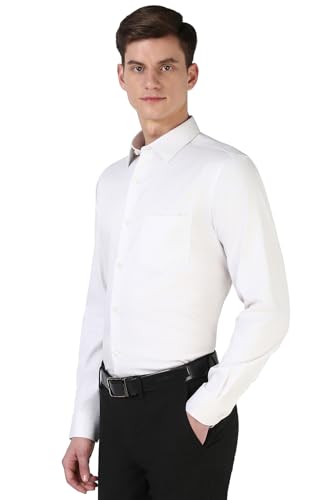 Image of Peter England Men White Regular Fit Formal Shirt