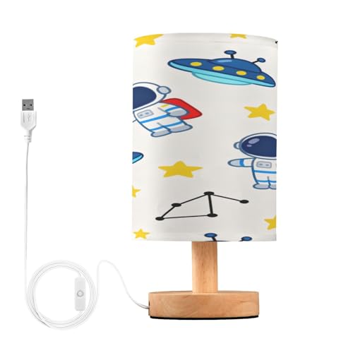 Lámpara de mesa noche astronauta dibujo animado cute miniatura 1