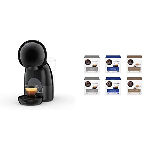 10 Migliori Macchine da Caffè Nescafè Dolce Gusto Nescafé Dolce Gusto Krups Piccolo XS KP1A3BKA Macchina per Caffè Espresso e Altre Bevande in capsula, Manuale, Nero + Espresso Barista, Espresso Ardenza ed Essenza di Moka, 96 Capsule