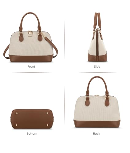Image of LOVEVOOK Purse for Women Crossbody Bags Classic Double Zip Top Handle Dome Satchel Bag
